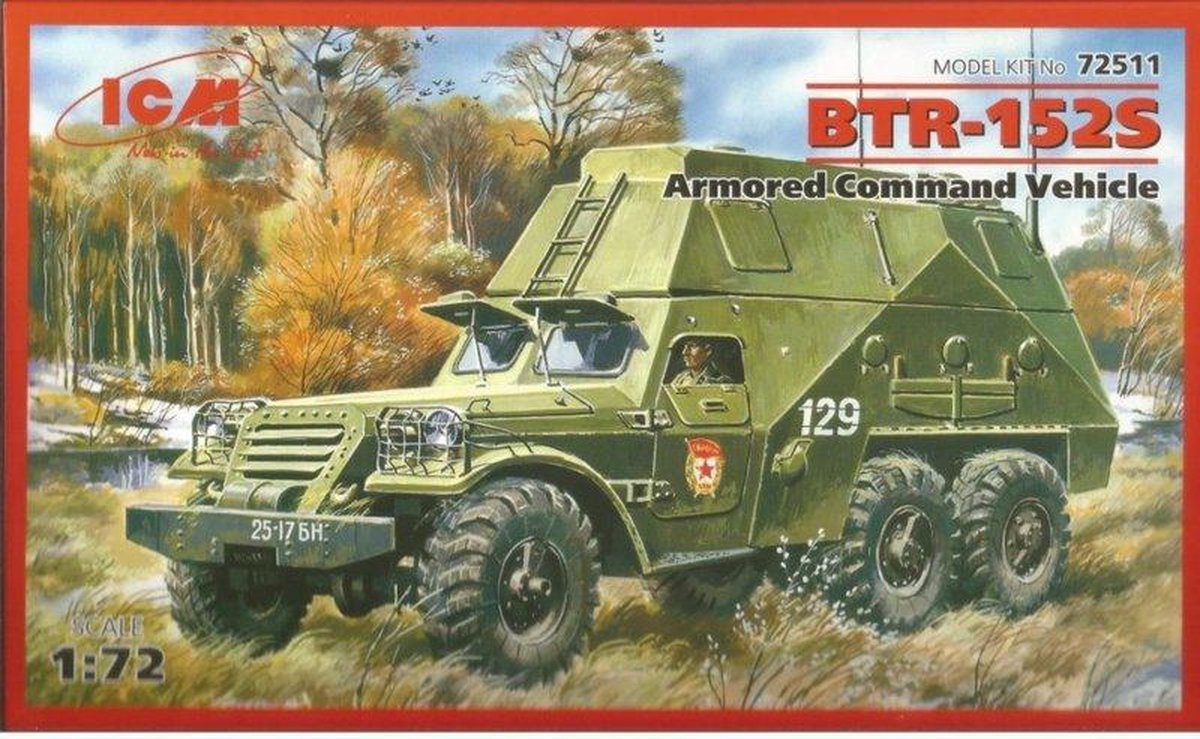 ICM | 72511 | BTR-152S Armored Command Vehicle | 1:72